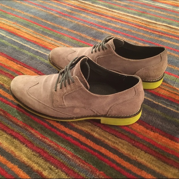 Cole Haan Grey and Yellow Oxford Shoes - Size 10.5