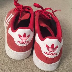 Red adidas campus size 6 men's
