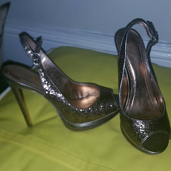 Sparkling BCBG sexy open toe heels - Picture 3 of 4