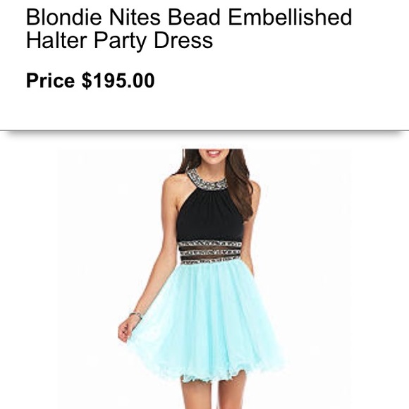 Formal sequined top black and turquoise dress