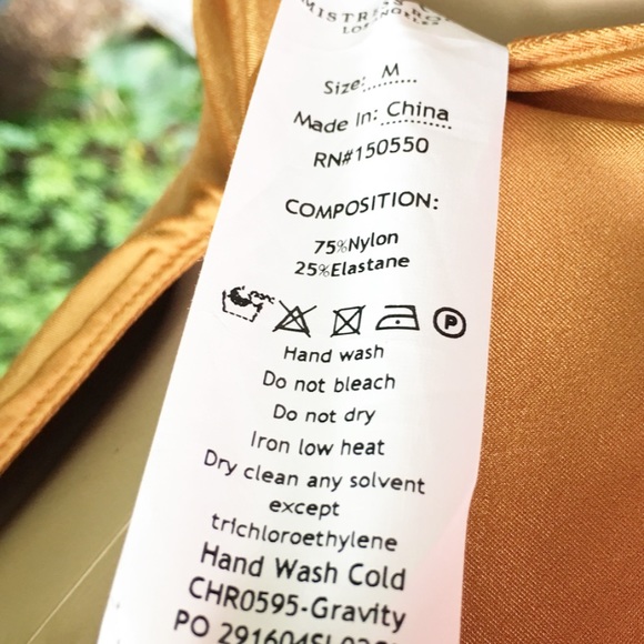 . Mistress Rocks Tan/Gold Open Back Bodysuit - Picture 6 of 10