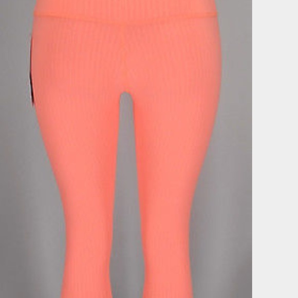 Lululemon Wunder Unders in pop orange pinstripe