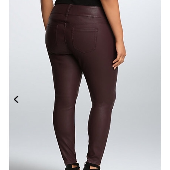 😍 HPick Torrid Oxblood high waist faux leather - Picture 2 of 4