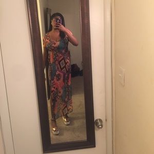 Colorful Long Sheer Top