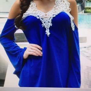 🆕 Lace up cold shoulder blouse