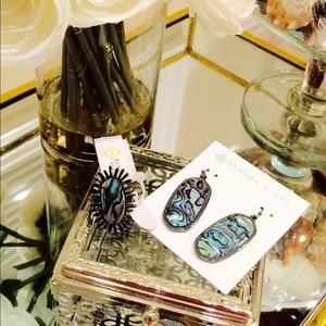 KENDRA SCOTT ELLE  EARRINGS & OWEN GUNMETAL RING