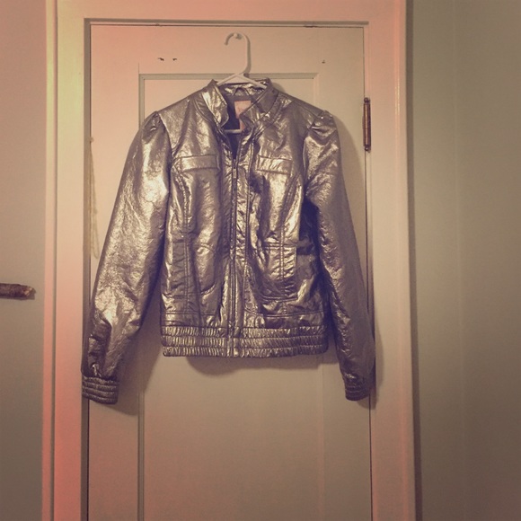 Silver Bomber Jacket