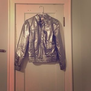 Silver Bomber Jacket