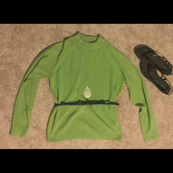 Light Green Back Zip Sweater