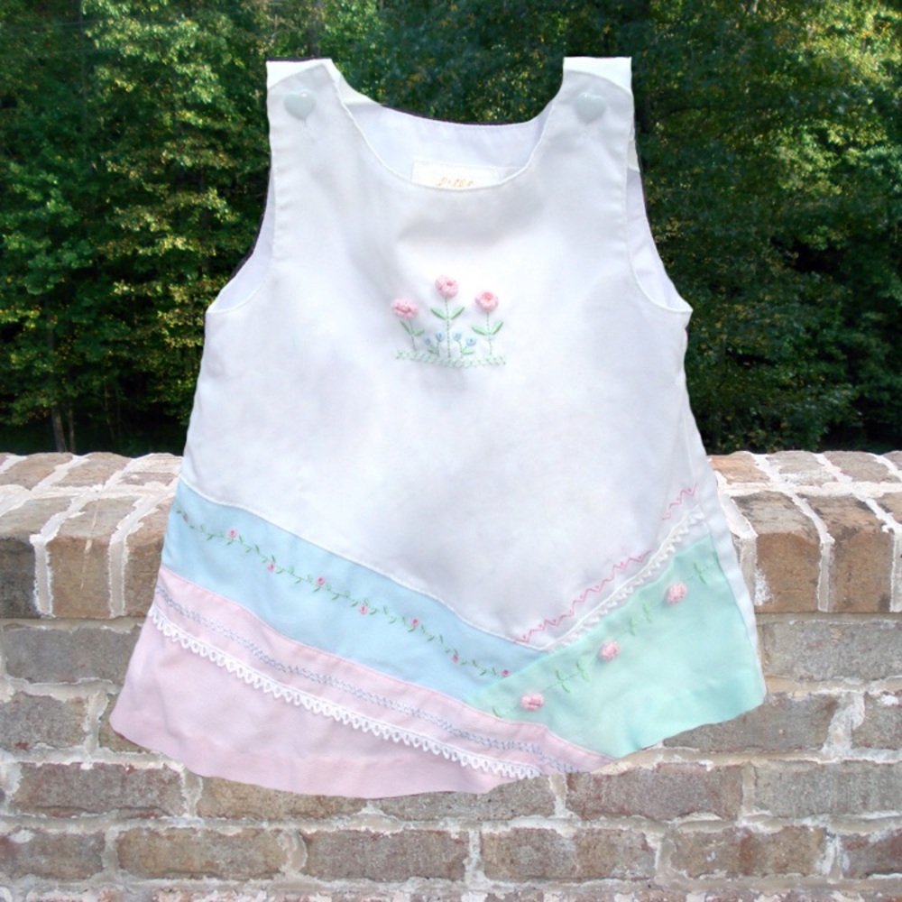 Embroidered Pink Rose Dress