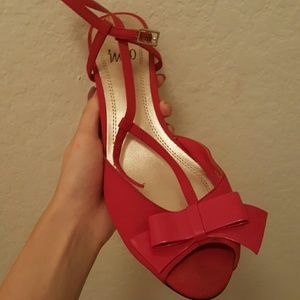 **SALE! LAST CHANCE!!IMPO Red Heels with Bow