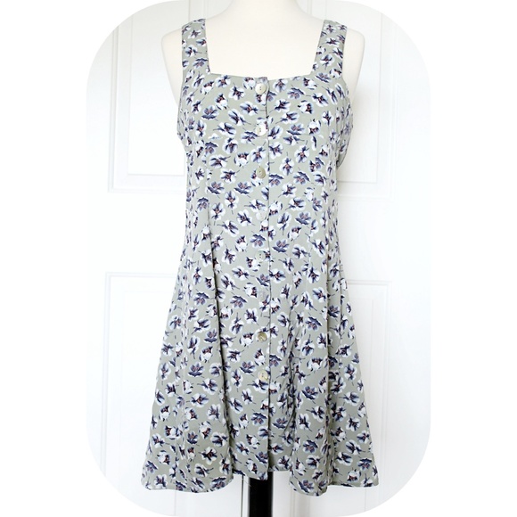 Floral Overall Style Dress - Picture 2 of 3