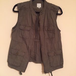 Halogen Army Green Military Vest