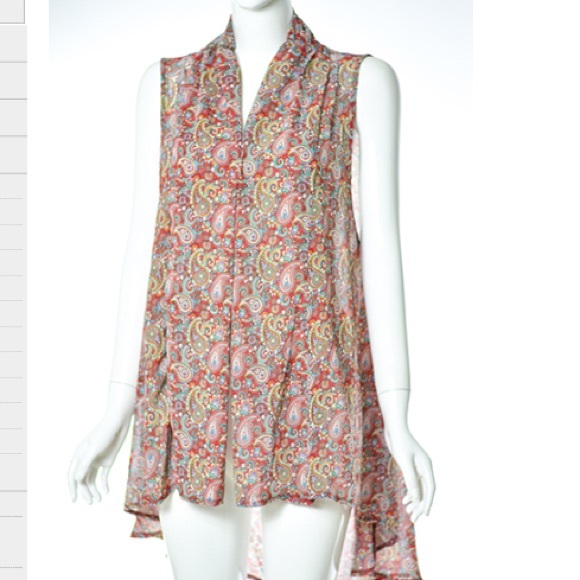 Jackets & Blazers - Paisley Sheer Vest