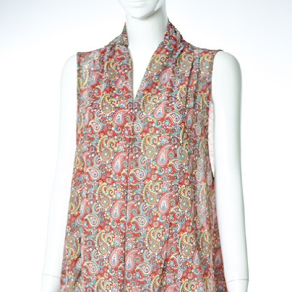 Paisley Sheer Vest - Picture 2 of 3