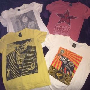 4 OBEY tshirt bundle!