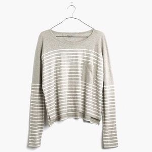 maddwell effortless tee in stripe, xs.