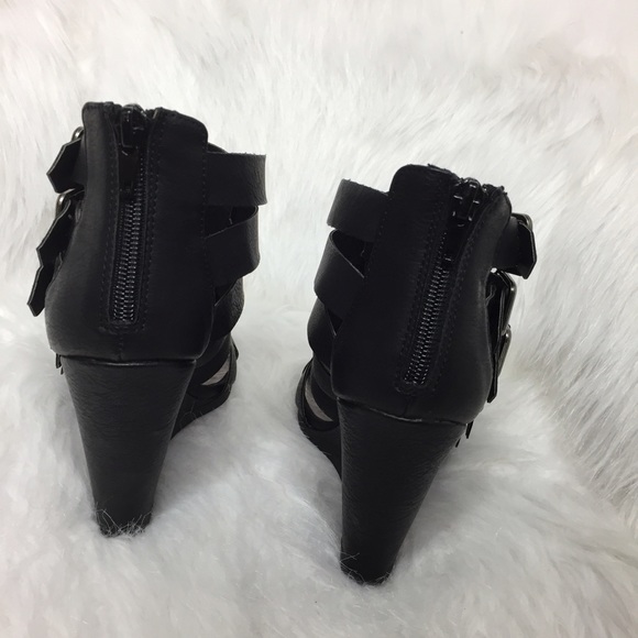 Madden Girl Shoes - Madden Girl Duff Black Wedges Size 6.5 Madden Girl Shoes - Madden Girl Duff Black Wedges Size 6.5