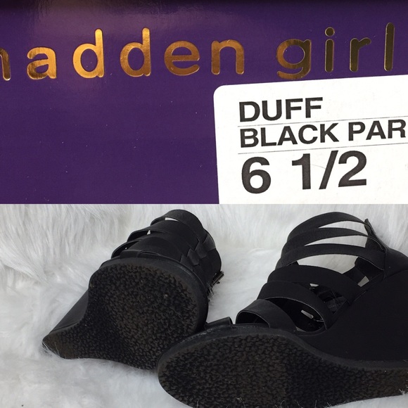 Madden Girl Shoes - Madden Girl Duff Black Wedges Size 6.5 Madden Girl Shoes - Madden Girl Duff Black Wedges Size 6.5