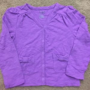 Baby Gap girls purple cardigan