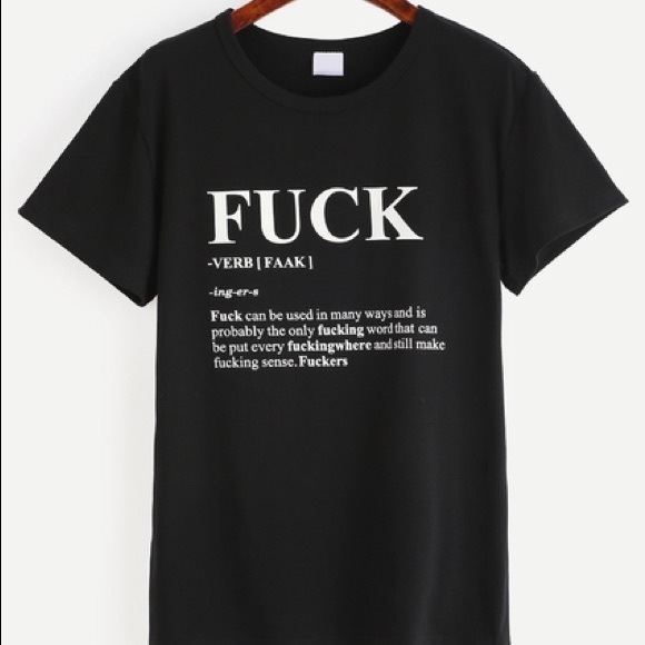 Tops - 1 LEFT❗️NWT 🎁 "FUCK" T-Shirt ✖️
