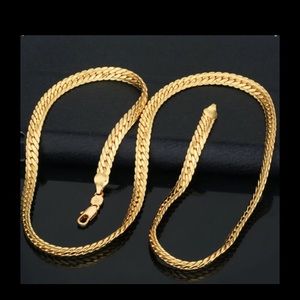 18k gold plated chain for men and women