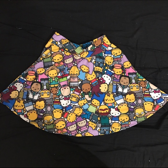 Japan LA The Simpsons x Hello Kitty Circle Skirt