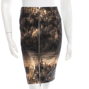 Yigal Azrouél Ombre gold & black woven skirt