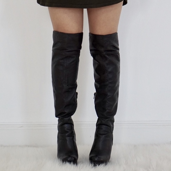 ALDO Thigh High Black Boots