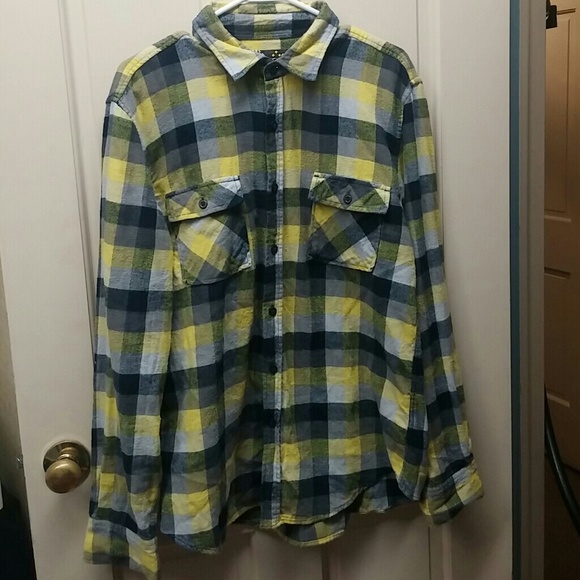 nss Other - Mens large navy, yellow, and grey flannel