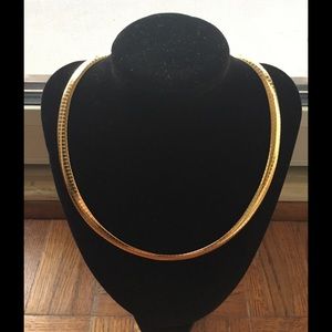18k gold plated choker necklace