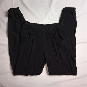 Black Sheer Jogger Pants