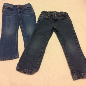 2 Pair Toddler Girl Jeans-Size 3T