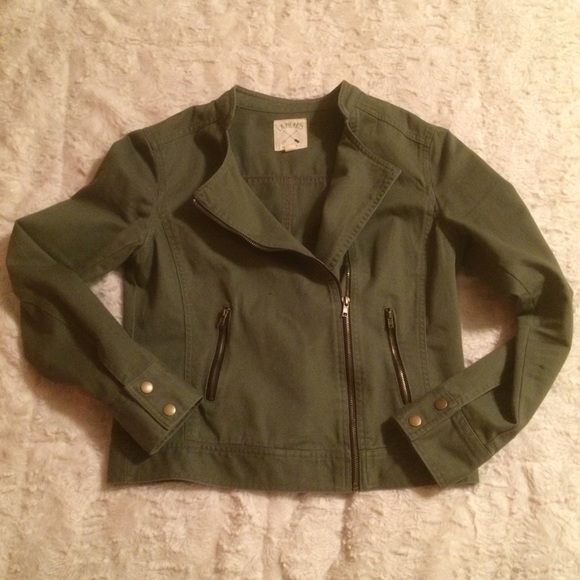 Military style moto jacket
