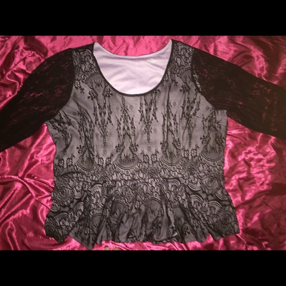 Lace and lilac blouse