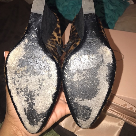 MUST GO! PRADA CALF HAIR WEDGE BOOTIE SIZE 39.5 EU - Picture 4 of 4