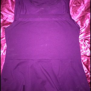 Form-fitting cute purple top