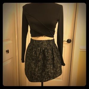 F21 Patterned skirt w/ crop top inc.