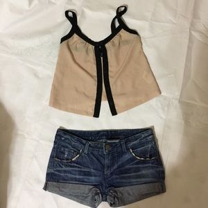 Top and shorts