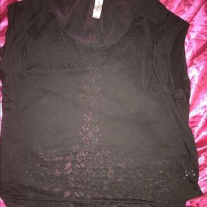 Slightly see-through Black Top