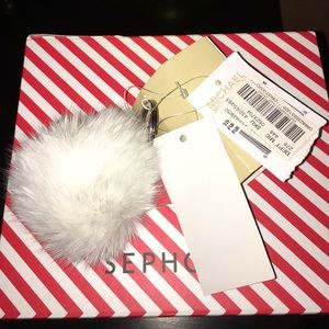 NWT Michael Kors Fox Fur Purse Charm