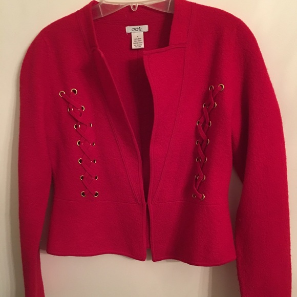 🎉SALE Red Wool Cache Jacket - Picture 4 of 4