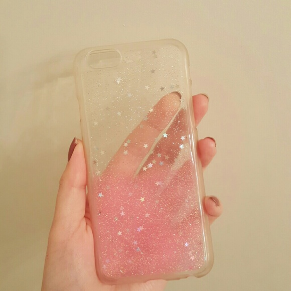 Pink Glitter Stars Case for iPhone 6/6s