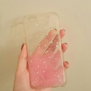 Pink Glitter Stars Case for iPhone 6/6s