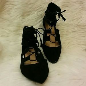 Trendy Lace up Flats
