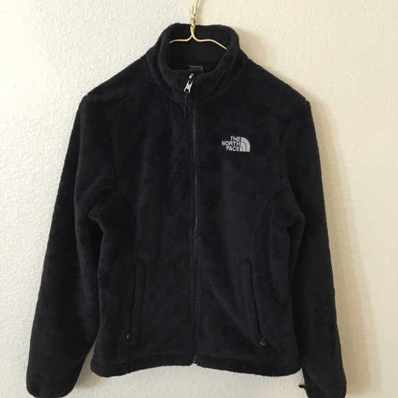 LIKE NEW fuzzy fleece black north face jacket XS/S