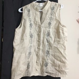 Button up tank top