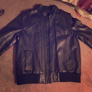 Men's guess leather coat