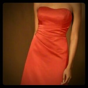 Alfred Angelo Strapless Bridesmaid Dress w/Shawl