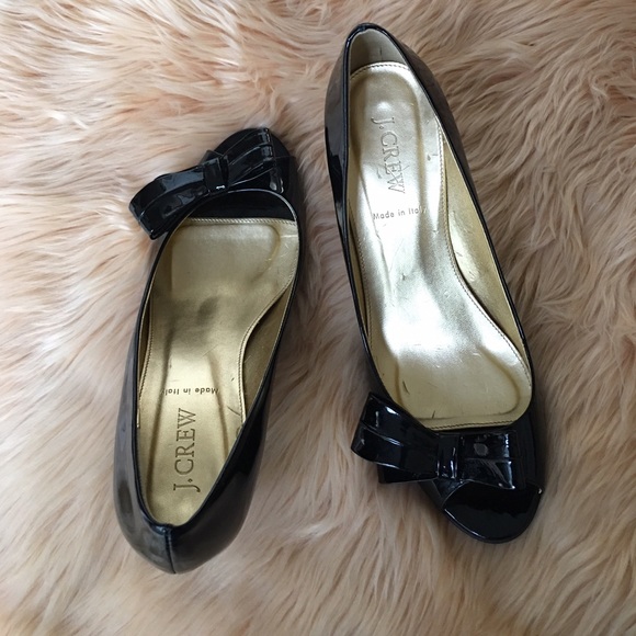 J. Crew Peep Toe Bow Accented Heels #8 - Picture 3 of 4